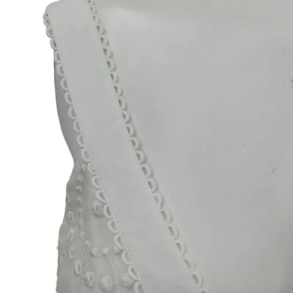 Lilly Pulitzer White Lace Sleeveless Sundress Size 8 Sheath Beach Wedding Silk - Picture 4 of 16